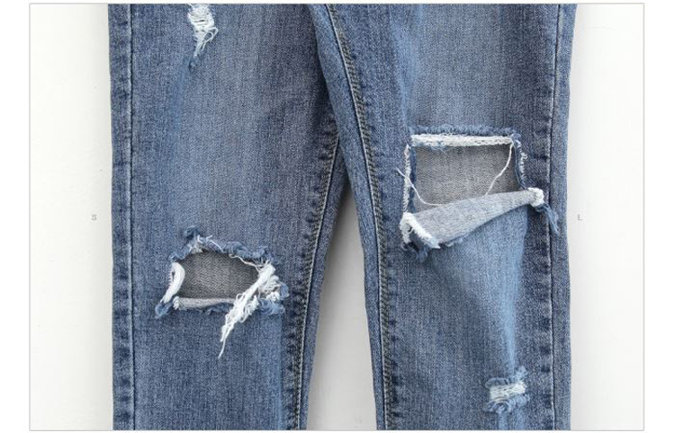 Women's Korean-Style High Waist Ripped Jeans Summer Tight Cropped Skinny Pants | BigBuy360 - bigbuy360.vn