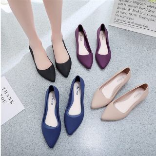 Giầy búp bê mũi nhọn nhựa dẻo siêu hót