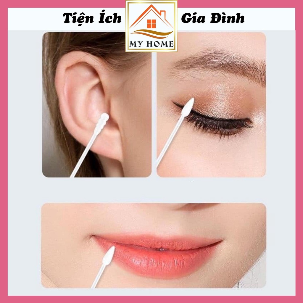 Hộp 200 tăm bông ngoáy tai 2 đầu, tăm bông ngoáy tai người lớn đa năng
