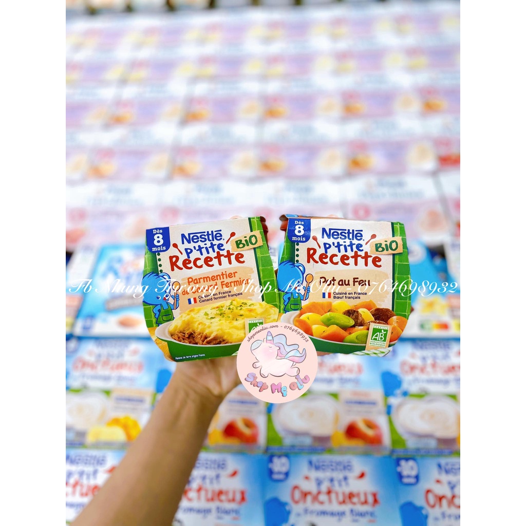 Hủ ăn dặm vị mặn hữu cơ Nestle Recette BIO cho bé từ 8 tháng