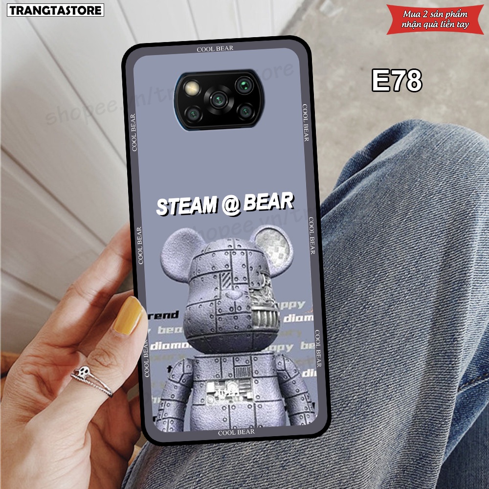 Ốp Xiaomi Poco X3 / Poco X3 Pro in hình gấu Bearbrick,Metal Style,Doremon siêu dễ thương chất lượng