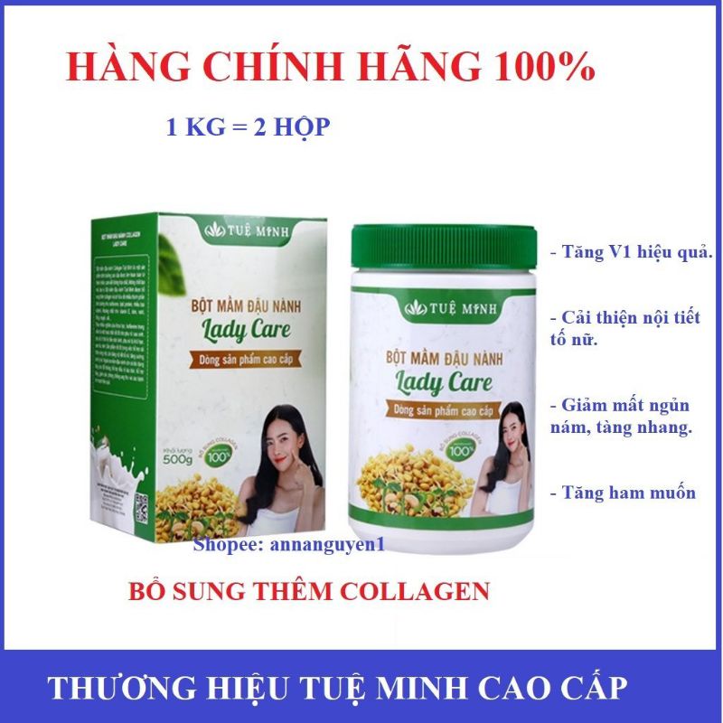 [CHÍNH HÃNG 100% ] 1 Kg Mầm đậu nành Tuệ Minh giúp tăng vòng 1 hiệu quả