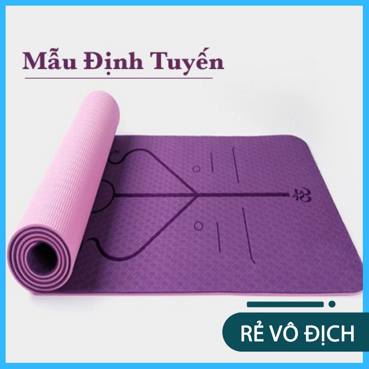 Thảm Tập Yoga Chống Trượt 2 Lớp Dày Chất Liệu Cao Su Non TPE Cao Cấp, Tấm Thảm Tập Gym, Thể Dục Tại Nhà