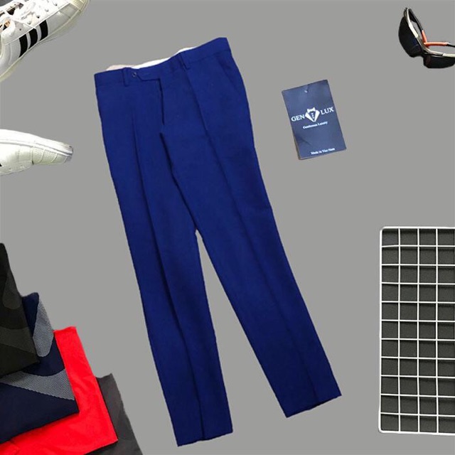 Quần Âu Nam GenLux Màu Xanh,Vải Ngon,Co Dãn Tốt,Dáng Ôm Body,Phong cách Trẻ Trung | BigBuy360 - bigbuy360.vn