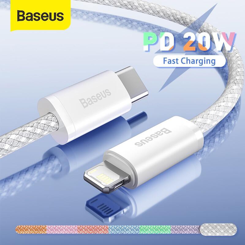 Cáp sạc nhanh PD20W Baseus Dynamic Series Type-C dành cho iPhone/iPad, data 480Mbps, dây bọc dù, dài 1m/2m