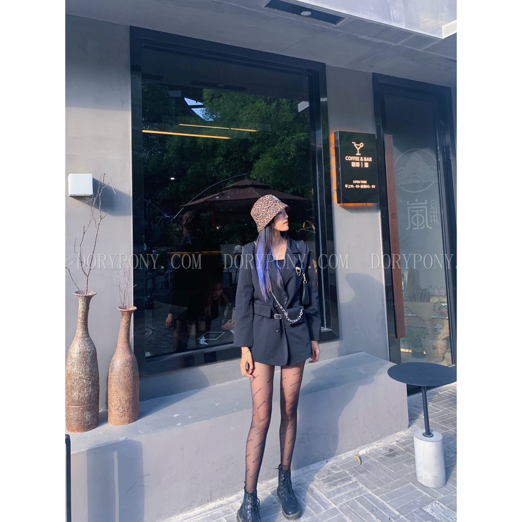 HOT TREND - SET Áo Khoác BLAZER + BELT MINI BAG STREET STYLE JACKET – AK091 (ĐEN)