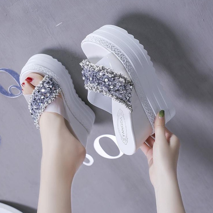 Dép Đế Bằng/Đế Dày Tăng Chiều Cao 12cm Thời Trang Dành Cho Bạn Nữ