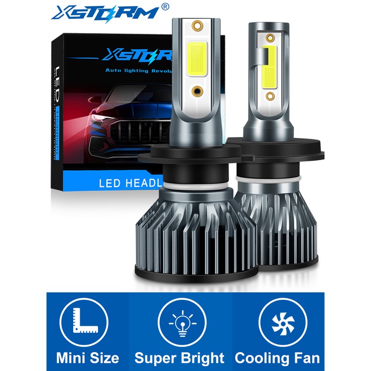 Set 2 Đèn Pha Led H1 H4 H7 H8 H11 9005 HB3 9006 HB4 9004 HB1 9007 HB5 H13 Led 15000LM 12V Dành Cho Ô Tô