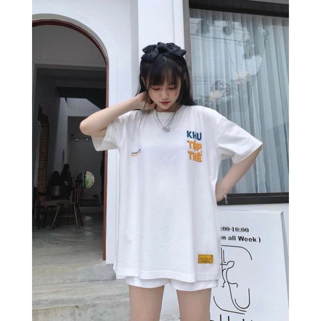 Áo Thun Unisex Tay Lỡ Form Rộng Phong Cách Hàn Quốc Freesize