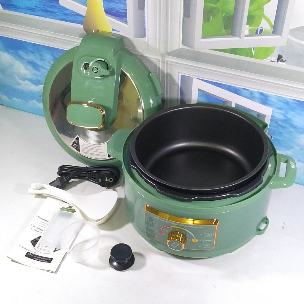 Nồi Áp Suất Điện KAISA VILLA Dung Tích 3.5L - Nồi Áp Suất Đa Năng ( nấu cơm, cháo, soup, lẩu, hầm, gân)- Hàng Chính hãng