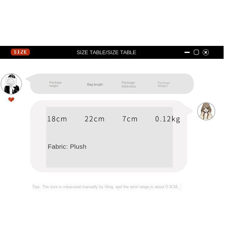 ENVIROSAX Túi Xách Đeo Vai Phủ Bông Hoạt Hình Đáng Yêu Thời Trang Nữ