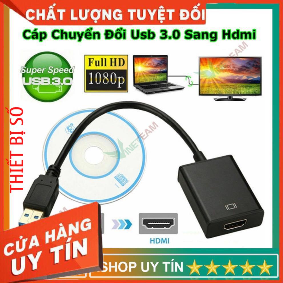 Cáp chuyển đổi tín hiệu âm thanh hình ảnh từ đầu USB 3.0 sang HDMI 1080P cho PC/Laptop/HDTV/TV -dc4224