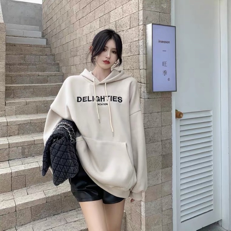 Áo hoodie nam nữ,Áo sweater nỉ nam nữ from rộng Unisex chất nỉ ngoại siêu dày dặn in chữ DELIG | BigBuy360 - bigbuy360.vn