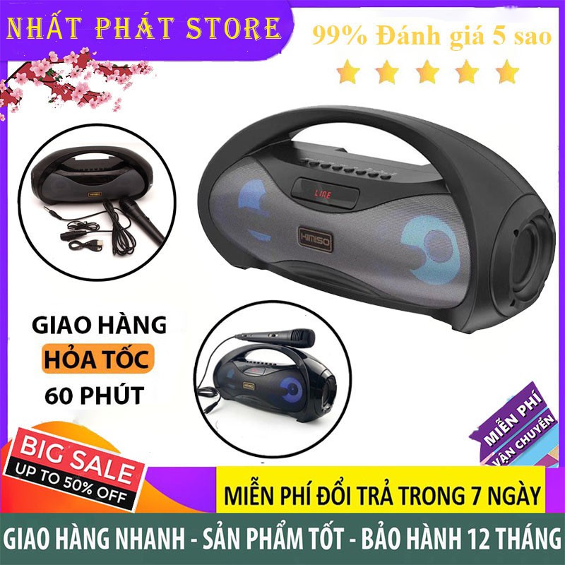 Loa Hát Karaoke Bluetooth Xách Tay Kimiso KM-S2 Tặng Kèm 1 Mic Hát Loa bassSIÊU HOT cực mạnh