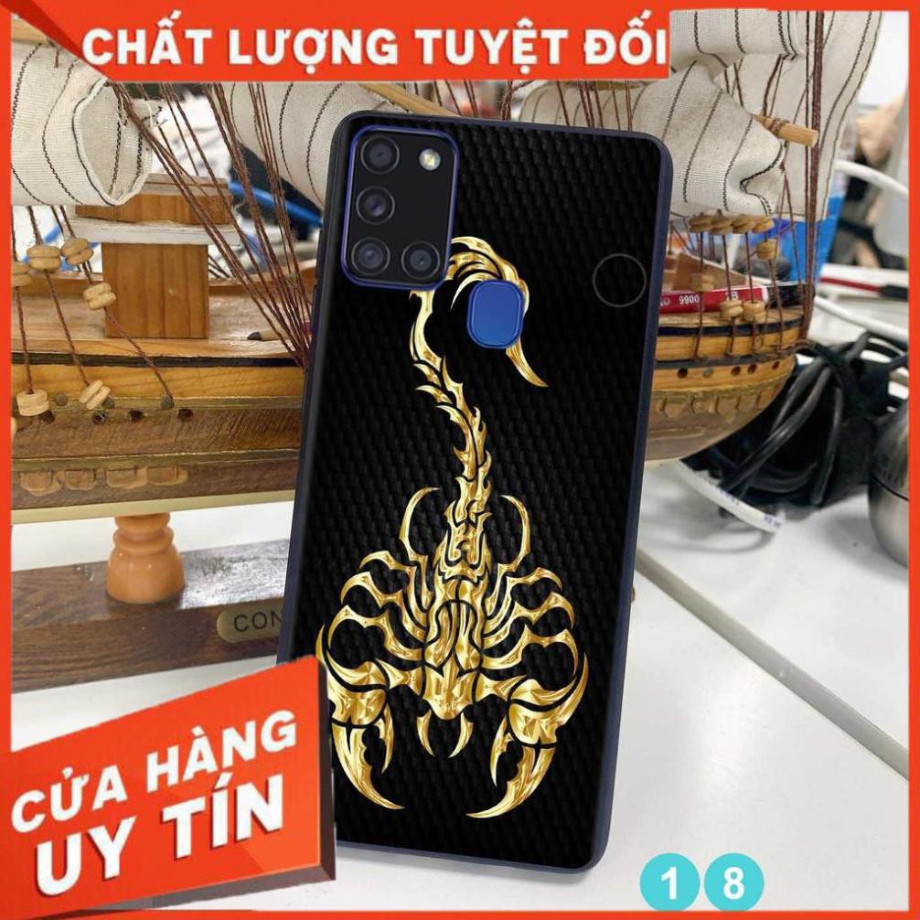 Ốp lưng in kính cường lực 3D đẹp, sắc nét họa tiết hình rồng vàng quyền lực cho điện thoại samsung A21s - M21 -  M30s