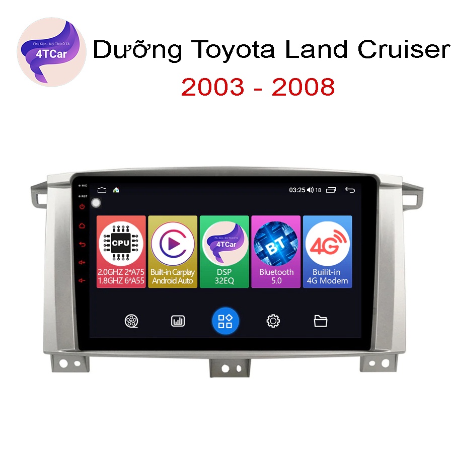 Mặt dưỡng Toyota Lancruiser 2003-2008 9 inch