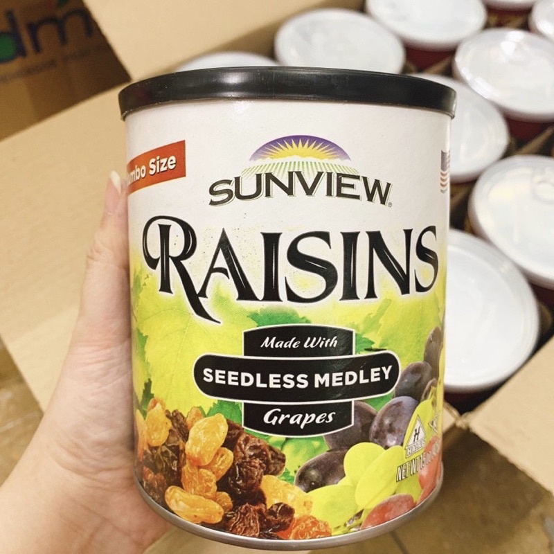 Nho Khô Mỹ Raisin Sunview không hạt vị thập cẩm 425g