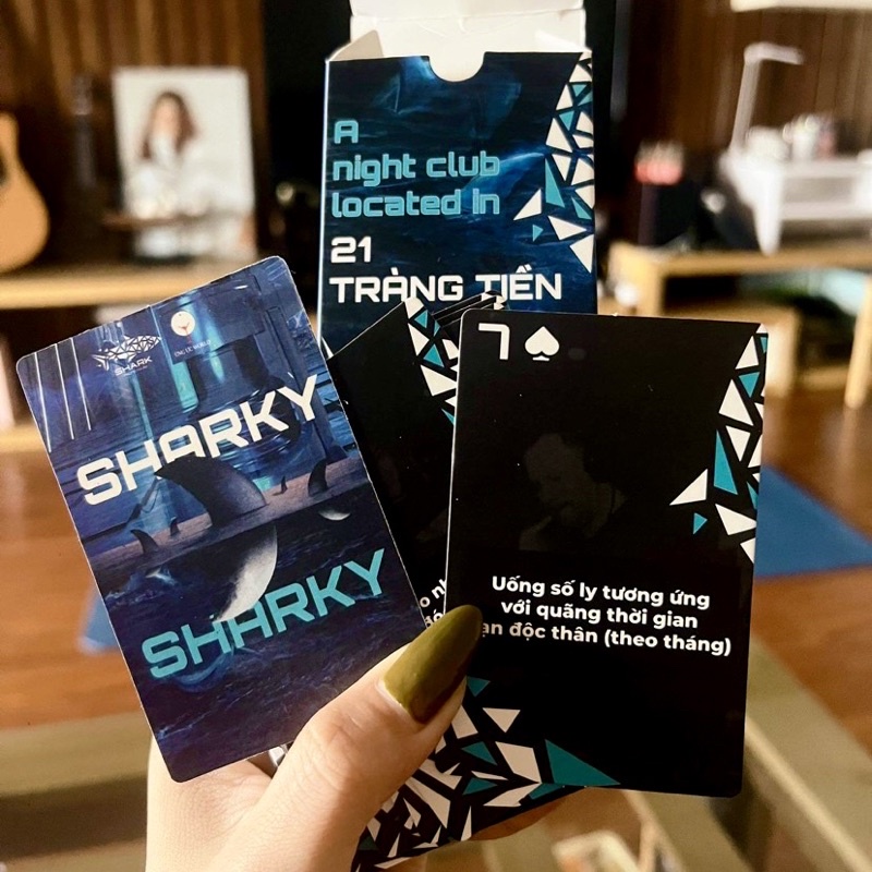 Bộ bài uống rượu drinking game Shark Club x Ừng Ực phiên bản giới hạn 53 lá, độc quyền Sharky