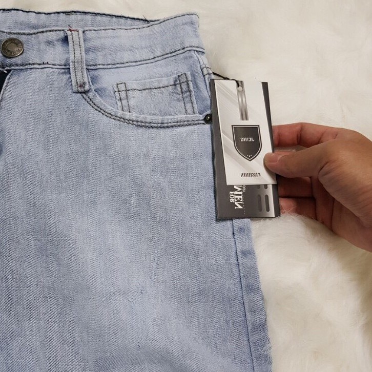 JEANS NAM MẪU Quần Jean Nam xanh nhạt Quần Jean Nam Hàn Quốc Cao Cấp Ống côn Wat Quynhha | BigBuy360 - bigbuy360.vn