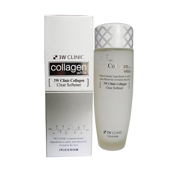 Nước hoa hồng làm sạch da 3W Clinic Collagen White 150ml trắng