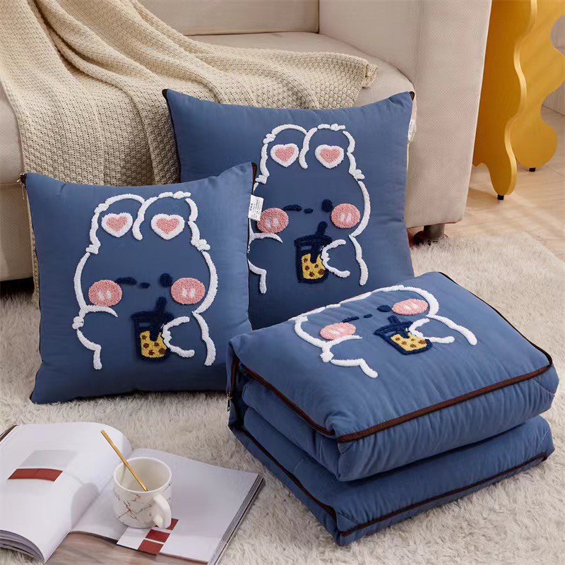 chăn cho bé đi học chăn  2in1 cotton nhập khẩu mền mịn hoạ tiêt siêu xinh tiện dụng cho bé đến trường kích thước 1mx1m5