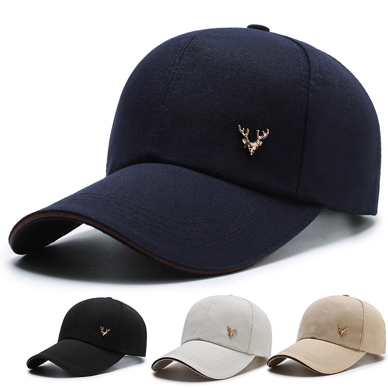 Mũ lưỡi trai đính logo kim loại đầu hưu phong cách Ulzzang form unisex nam nữ DN503