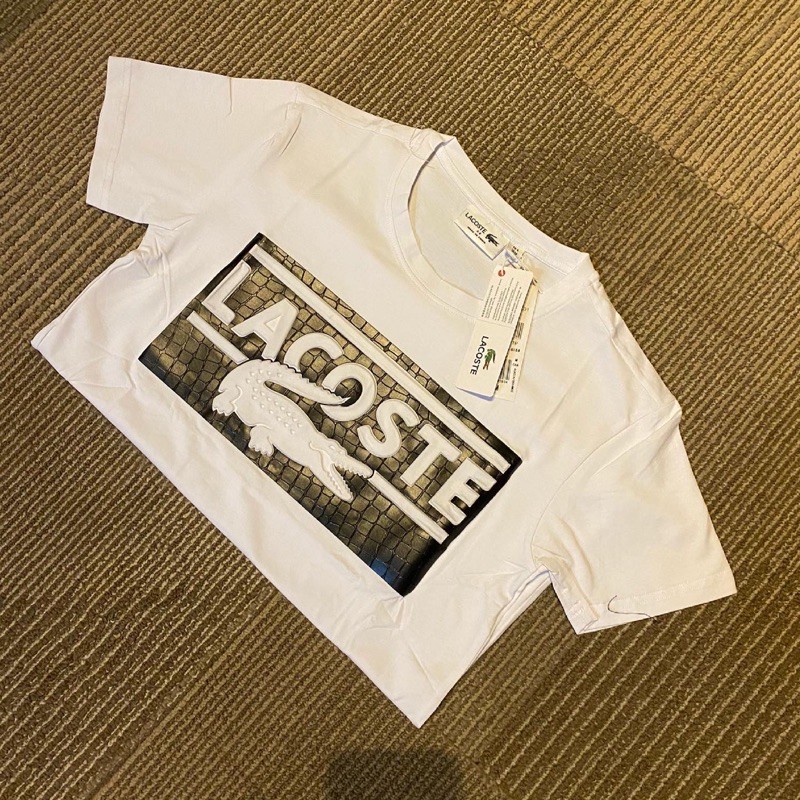 Áo Thun Cổ Tròn Lelaki Lacoste Chất Lượng Cao Cho Nam Và Nữ