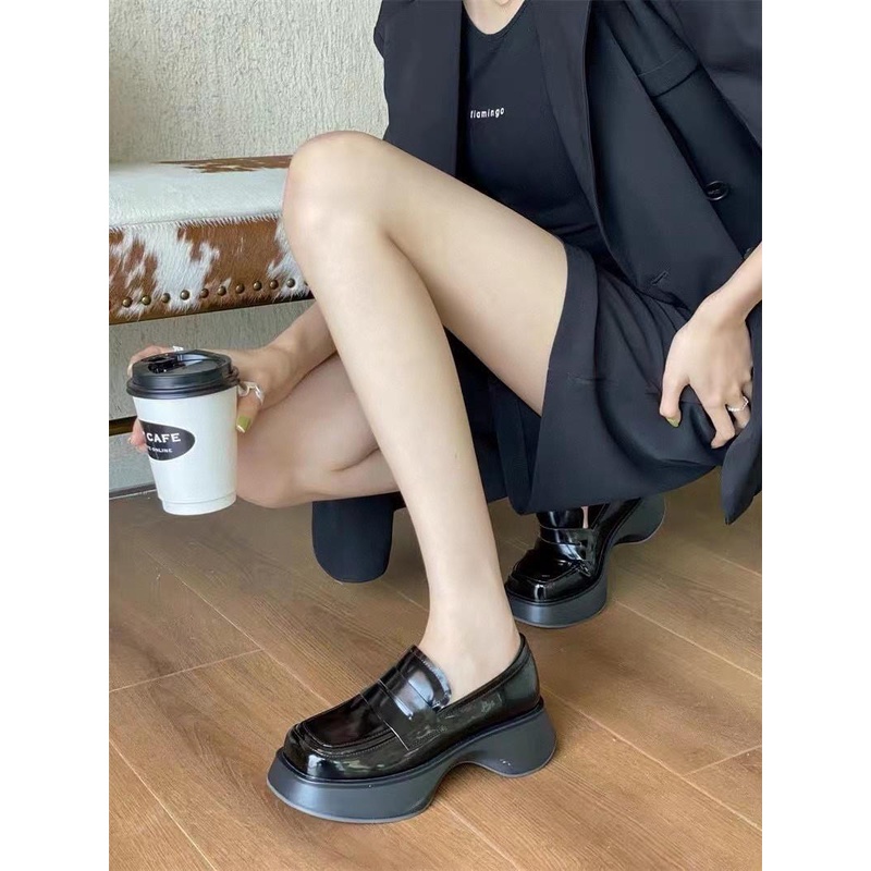 Giày Nữ LoliTa Da Bóng Đế Sóng Hót Trends Năm nay Siêu Đẹp