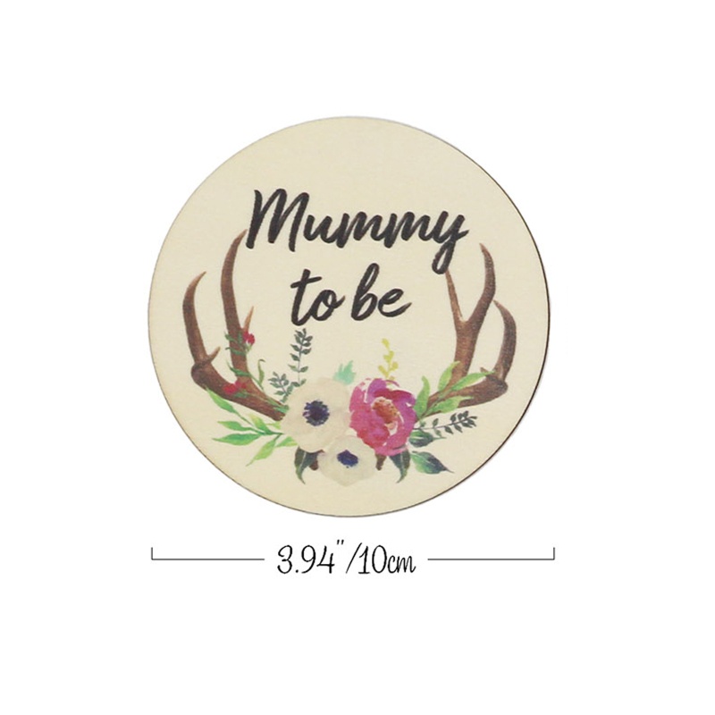 Set 6 Tấm Thẻ Gỗ In Hình Hoa Sừng Hươu Hoạt Hình Handmade Dành Cho Trẻ Em