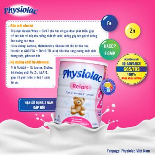 Physiolac Relais số 2 400gr date t5/2019
