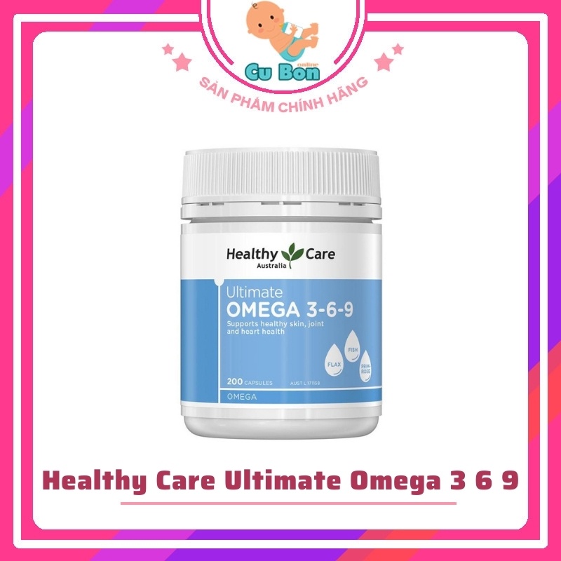 Viên uống Healthy Care Ultimate Omega 3 6 9 của Úc 200 viên mang lại cho người dung sức khoẻ tuyệt vời