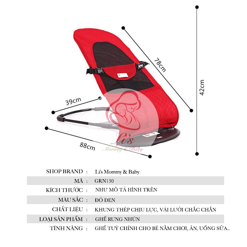 Ghế rung nhún cho bé đa năng cao cấp bập bênh kèm đồ chơi an toàn cho bé Mã GRN130