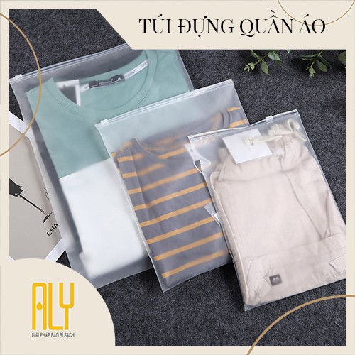 Túi zip lụa mờ có khóa kéo đựng quần áo size 30x40 cm