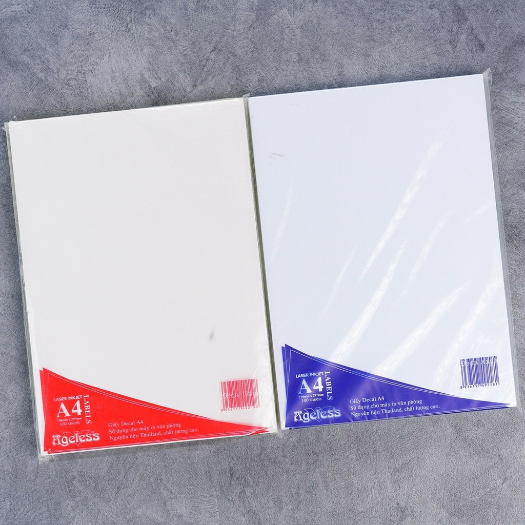 Decal A4 đế xanh - đế vàng - da bò