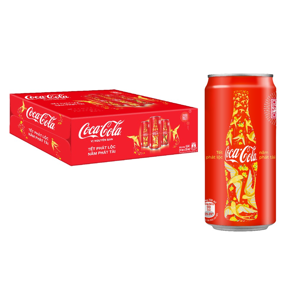 Thùng 24 Lon Nước Giải Khát Có Gas Coca-Cola 235ml/lon | BigBuy360 - bigbuy360.vn
