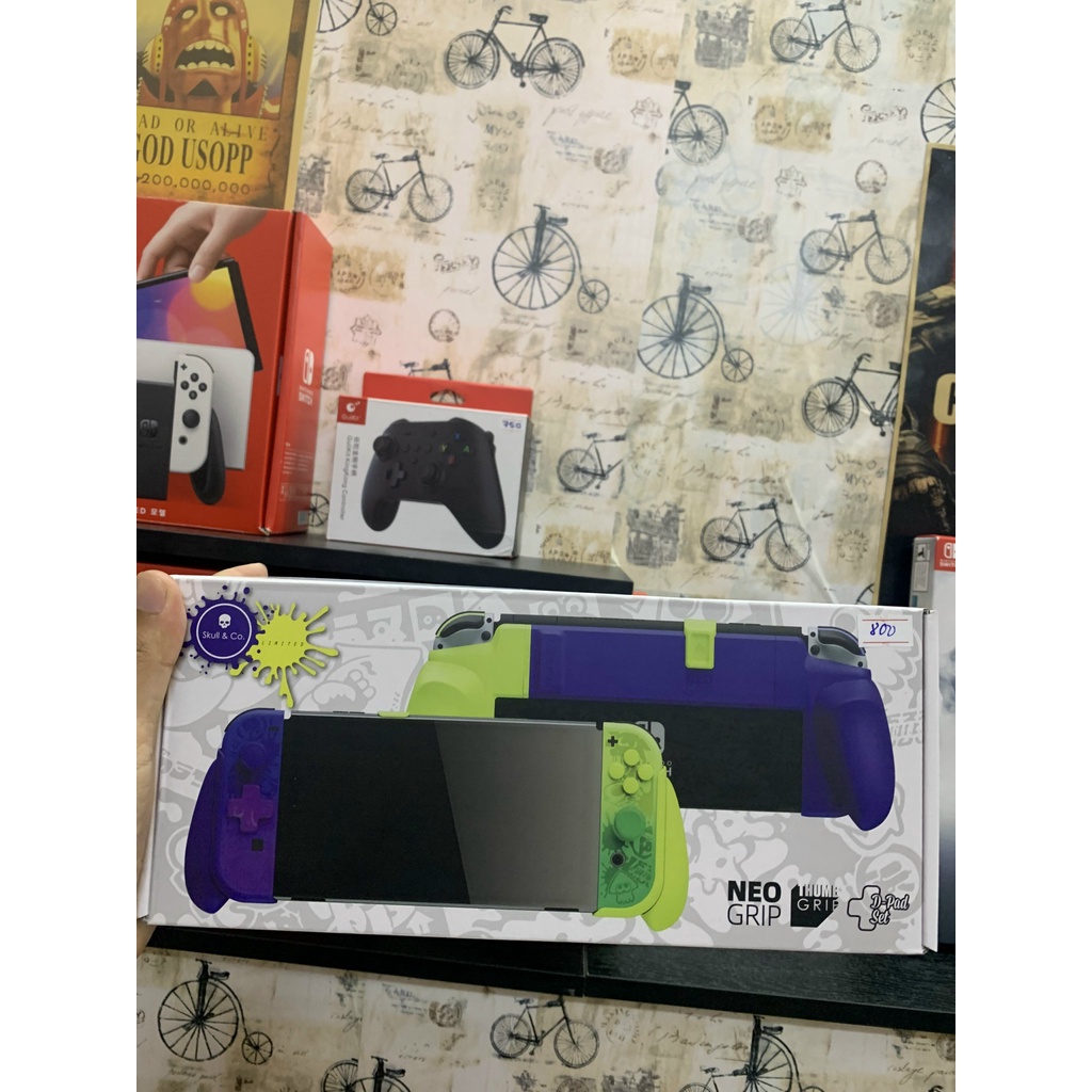 NeoGrip OLED Skull & Co bản giới hạn Splatoon 3 cho Nintendo Switch OLED/V1/V2