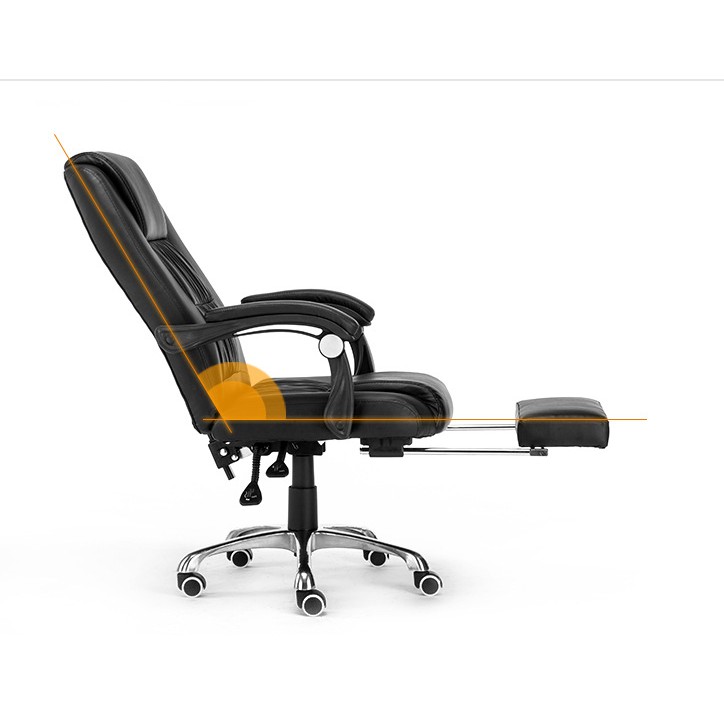 Ghế giám đốc có massage bằng da có ngả lưng và duỗi chân ngủ trưa RC-01
