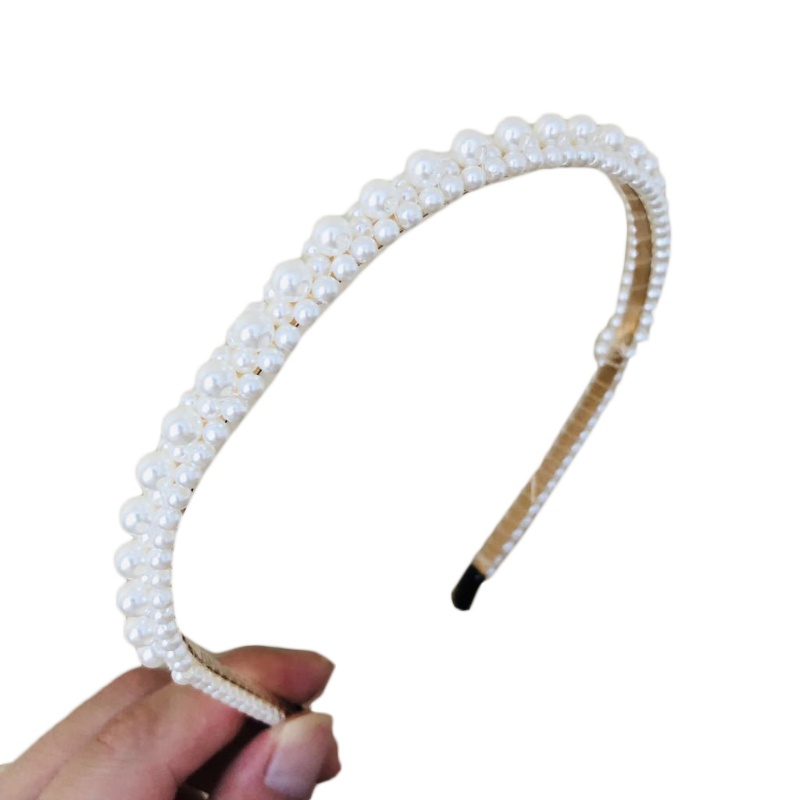 Băng đô cài tóc đính ngọc trai nhân tạo xinh xắn cho nữ
