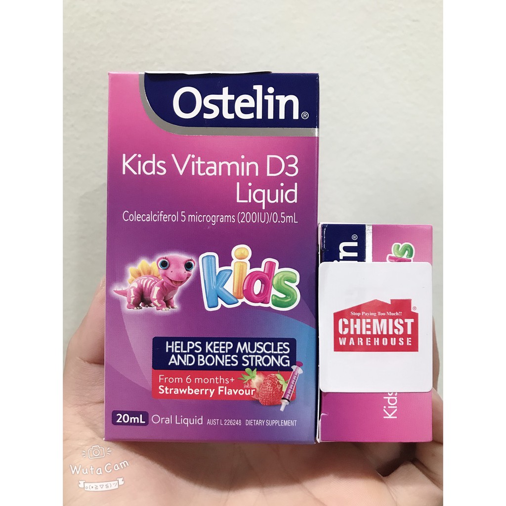(Tem Chemist) Vitamin D3 Ostelin dạng nước 20ml, bổ sung Vitamin D3 cho trẻ