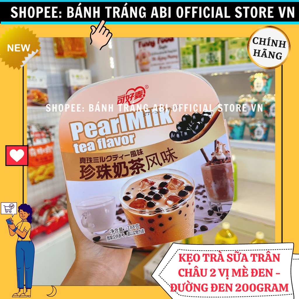 [XU HƯỚNG KẸO TREND] KẸO TRÀ SỮA TRÂN CHÂU HỘP 200GRAM 2 VỊ HOT HIT🧋