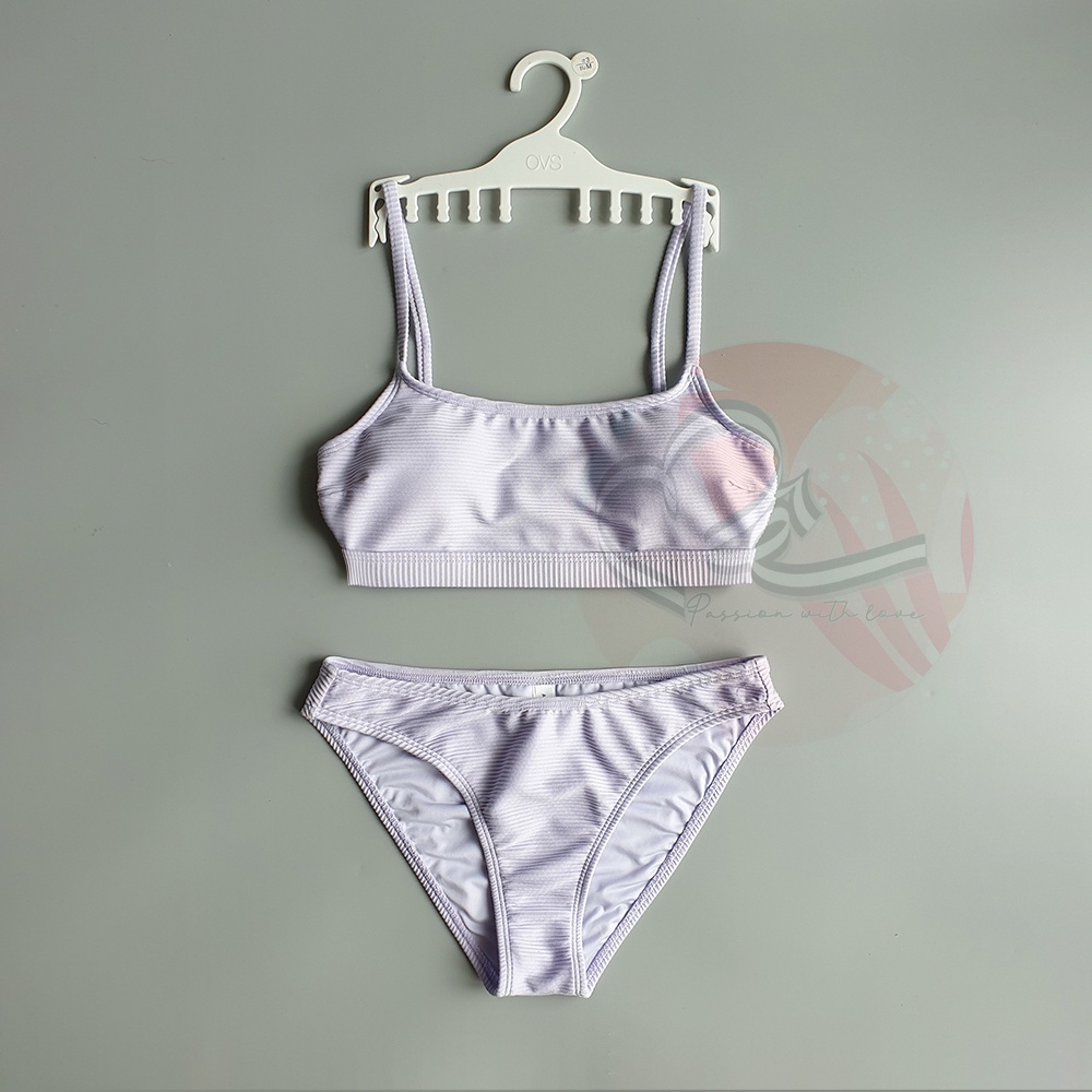 Bộ bơi hai mảnh hai dây dệt sợi tăm trơn Aero xuất khẩu Mỹ