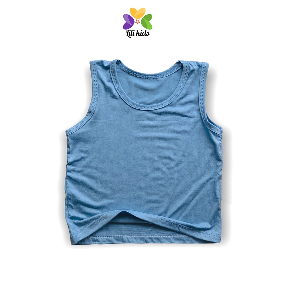 Áo Ba Lỗ Cho Bé Trai Bé Gái LILIKIDS Áo Ba Lỗ Chất Thun Lạnh Trơn Thoáng Mát ABL02