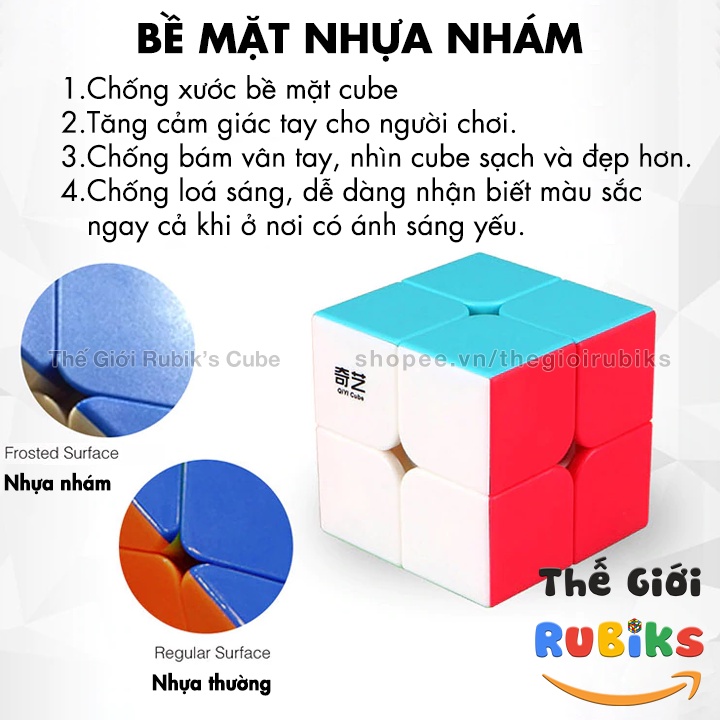 Rubik 2x2 QiYi QiDi S Khối Lập Phuong Rubic 2x2x2 2 Tầng Đồ Chơi Thông Minh