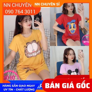 ĐỒ BỘ THUN ĐÙI IN HÌNH SIÊU XINH BTT22 ⚡100% ẢNH THẬT⚡BỘ THUN HOẠT HÌNH
