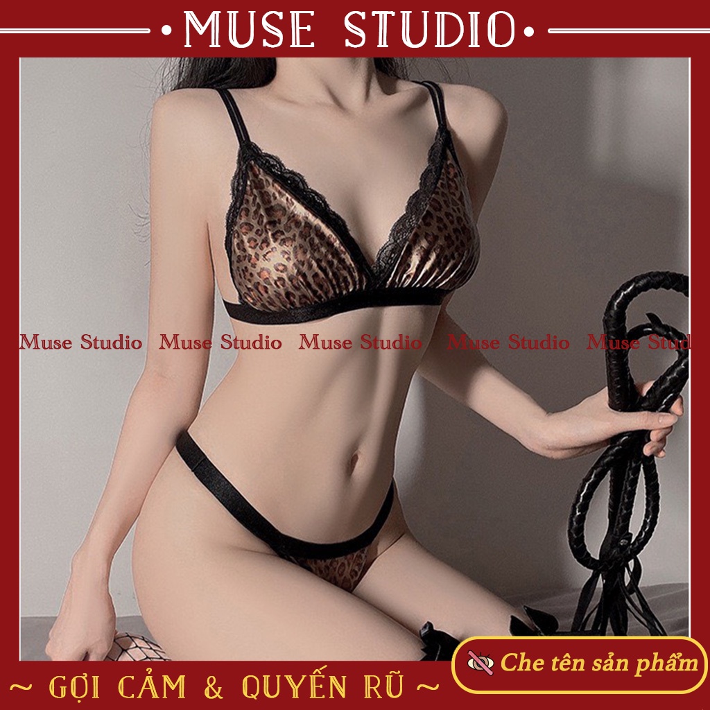 đồ lót sexy, bộ đồ lót da báo gợi cảm