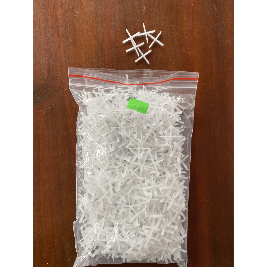 Ke nhựa chêm ron lát gạch chữ thập 1mm, 1.5mm, 2mm