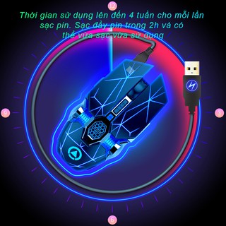 Hình ảnh thu nhỏ Chuột Máy Tính Gaming Không Dây SIDOTECH S7A Chơi Game Không Độ Trễ Chống Ồn Sạc Pin LED RGB - Hàng Chính Hãng-3