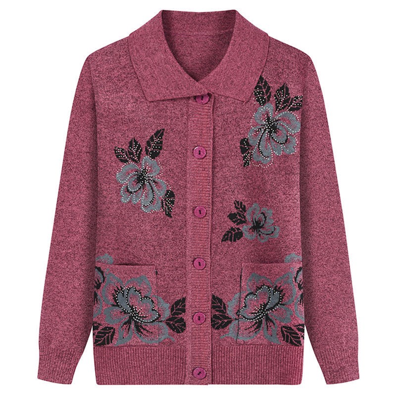 Áo khoác len cardigan _áo len trung niên nữ cúc cài  phong cách sang trọng món quà tặng ý nghĩa cho bà cho mẹ | BigBuy360 - bigbuy360.vn