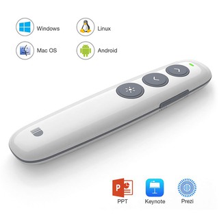 Handy white wireless PPT projector control laser pen