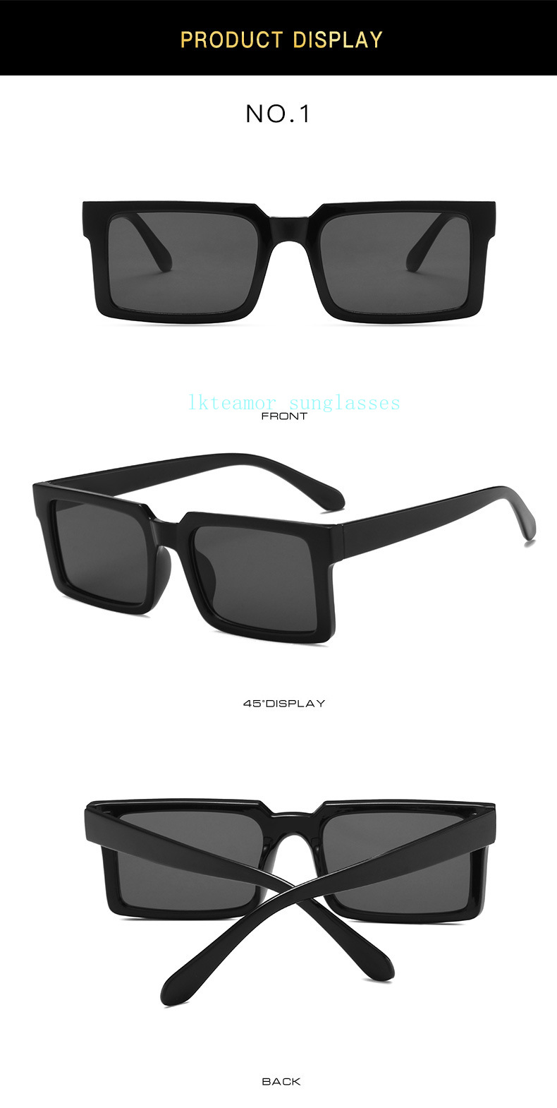 Kính mát gọng vuông thanh lịch cho nữ | BigBuy360 - bigbuy360.vn